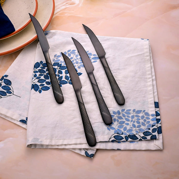 Nightfall Stainless Steel Black Knife (Set of 4)