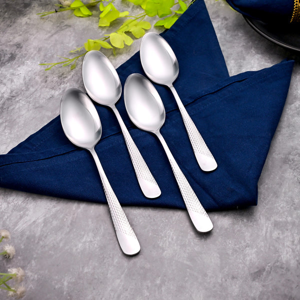 Majestic Silver Stainless Steel Spoons (Set of 4)