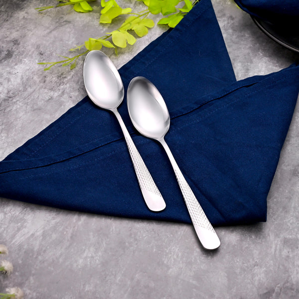 Majestic Silver Stainless Steel Spoons (Set of 2)