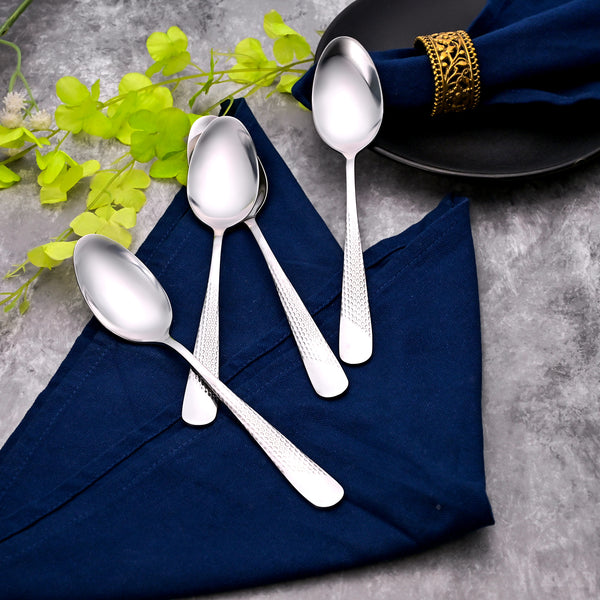 Majestic Silver Stainless Steel Spoons (Set of 4)