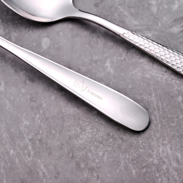 Mini Majestic Silver Stainless Steel Spoons (Set of 2)