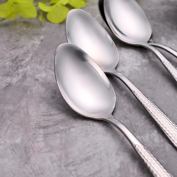 Mini Majestic Silver Stainless Steel Spoons (Set of 6)