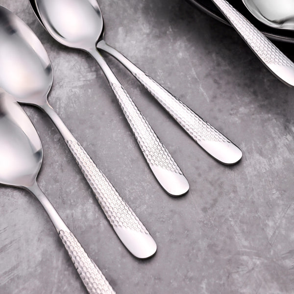 Mini Majestic Silver Stainless Steel Spoons (Set of 6)