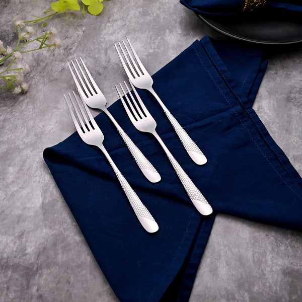 MiniGlow Silver Dessert Forks (Set of 4)