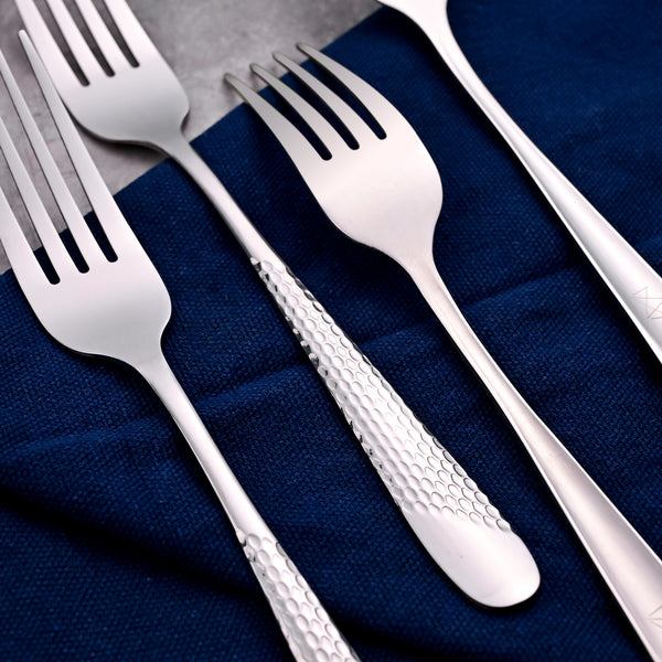 MiniGlow Silver Dessert Forks (Set of 4)