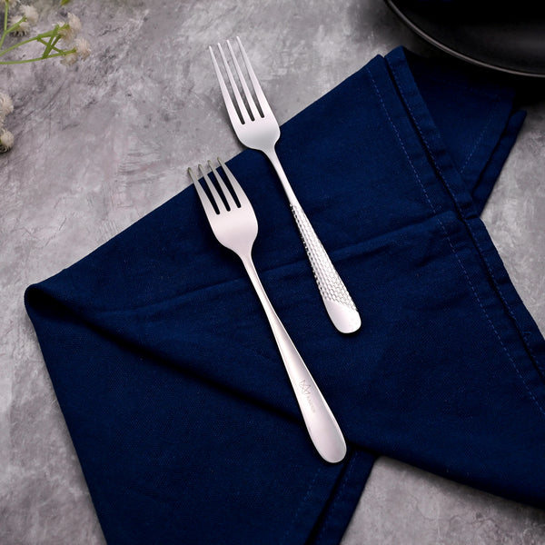 MiniGlow Silver Dessert Forks (Set of 2)