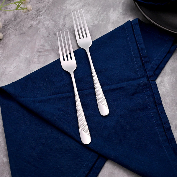 MiniGlow Silver Dessert Forks (Set of 2)