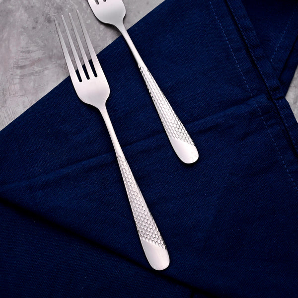 MiniGlow Silver Dessert Forks (Set of 2)