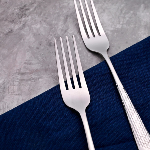 MiniGlow Silver Dessert Forks (Set of 2)
