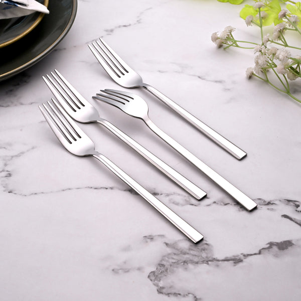 SmoothGrip Stainless Steel Forks (Set of 4)