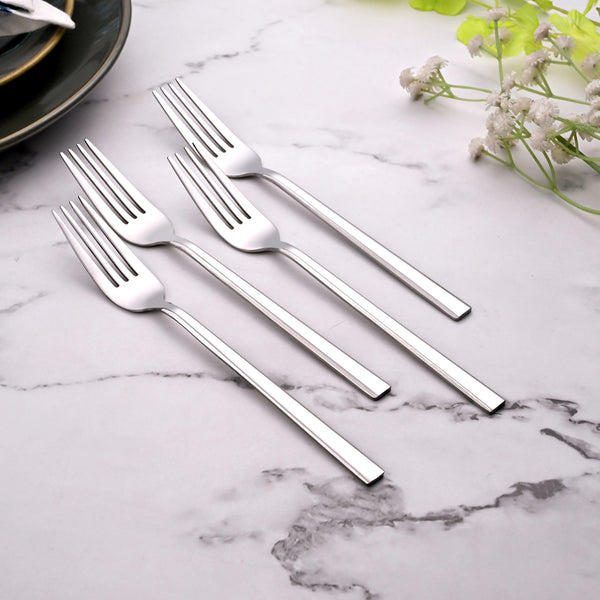 SmoothGrip Stainless Steel Forks (Set of 4)