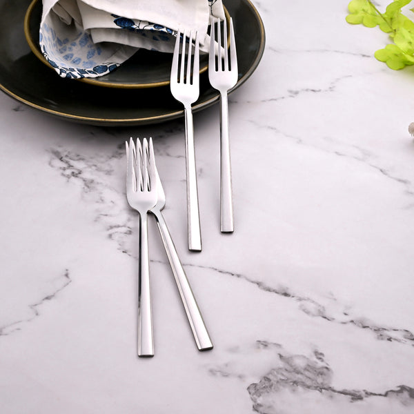 SmoothGrip Stainless Steel Forks (Set of 4)