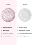Dahlia elegant porcelain dinnerware set of six plates

