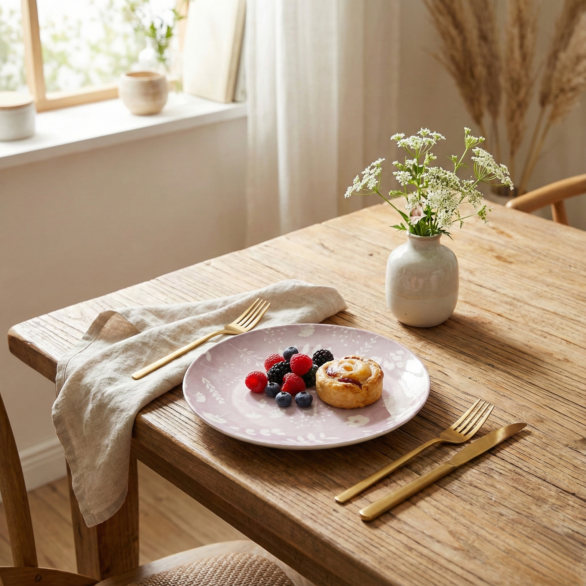 Stylish 7.8-inch porcelain plates for serving

