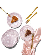 Dahlia porcelain quarter plates set of 4 7.8 inches
