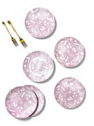 Dahlia porcelain quarter plates set of 6 7.8 inches
