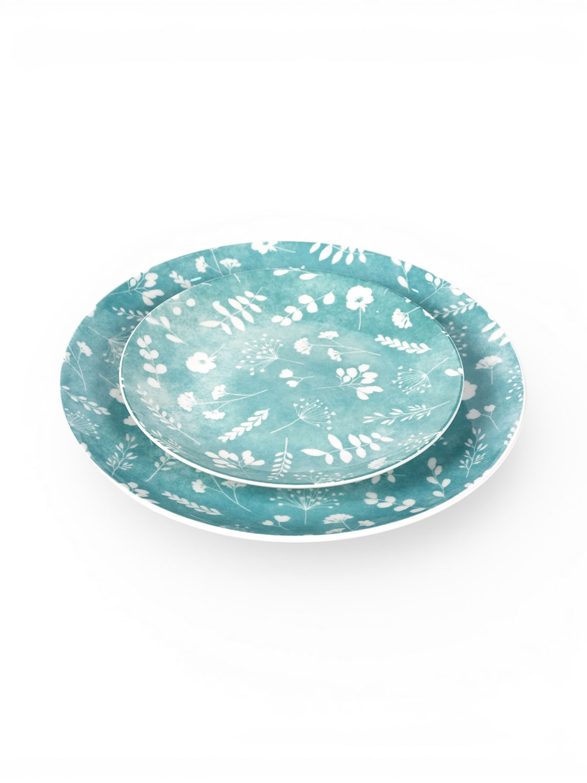 Stylish dinner and quarter plate set in porcelain


