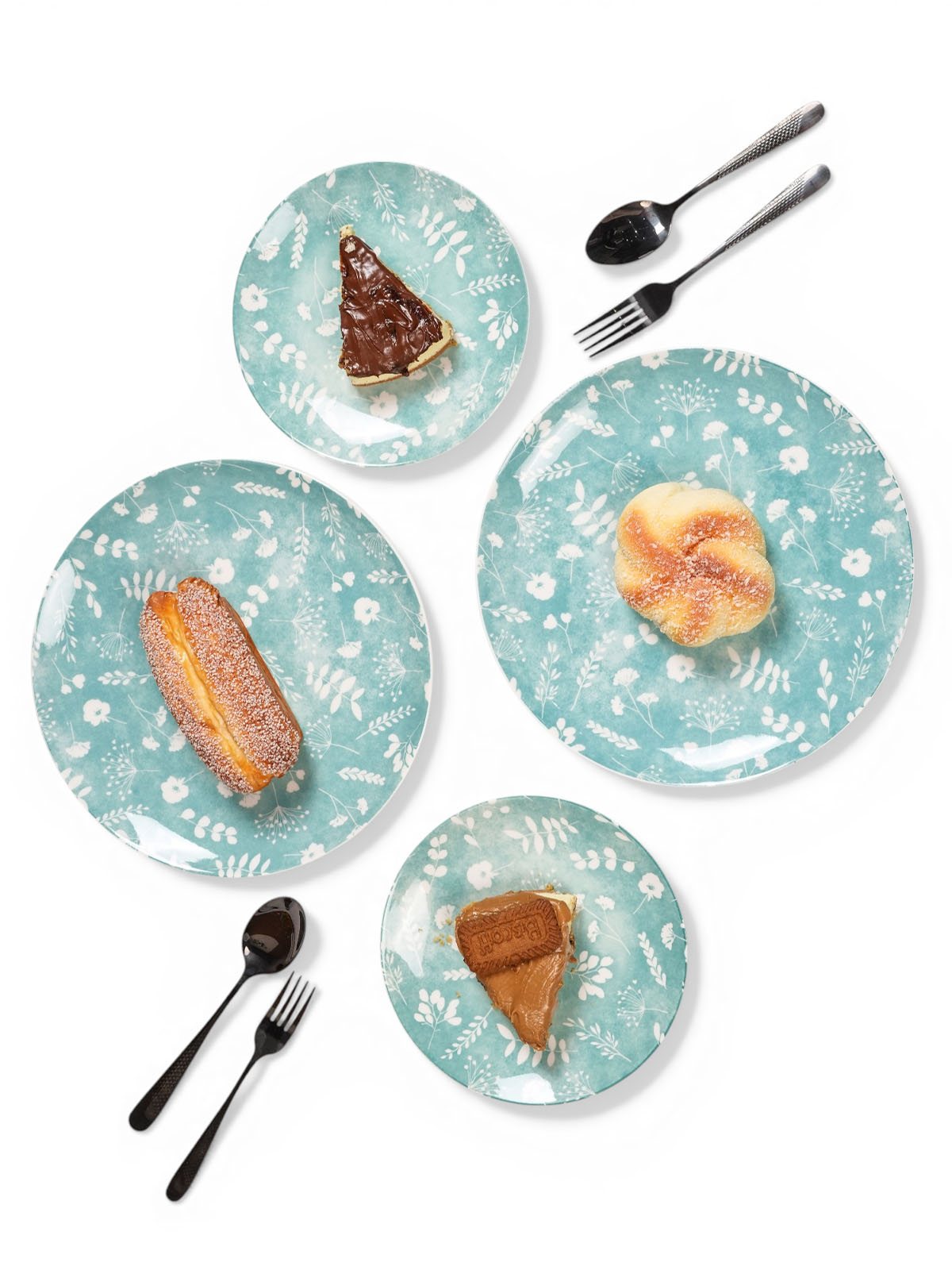 Darla porcelain dinner and quarter plate set of 2

