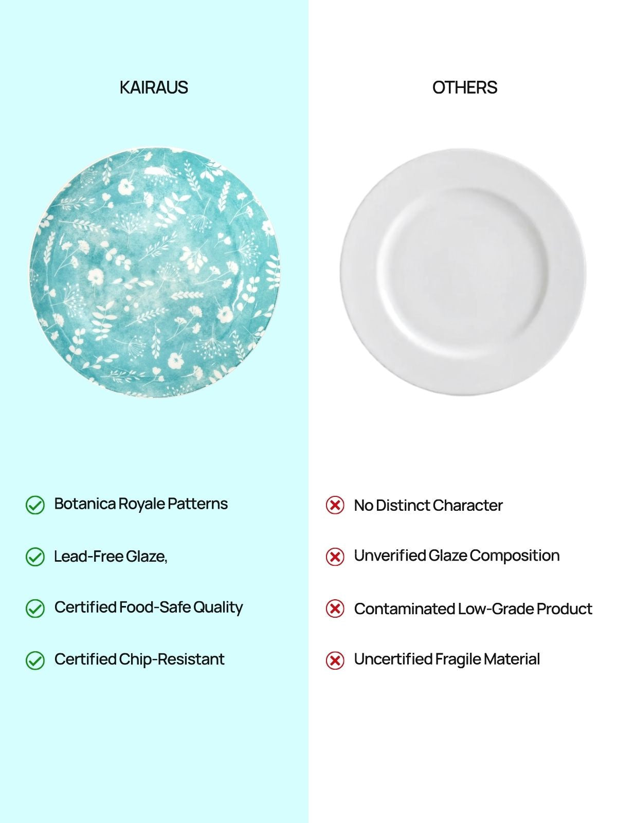 10.8-inch Darla porcelain dinner plates for serving main courses

