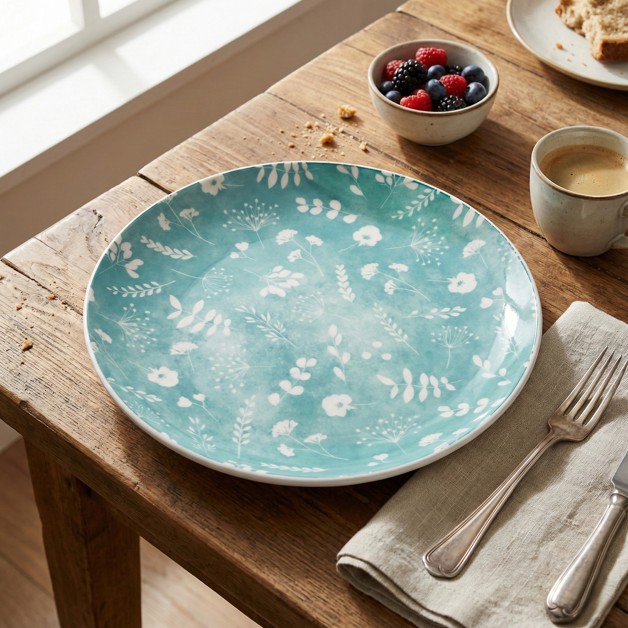 Set of two Darla porcelain quarter plates

