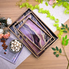 Designer Marble serving tray set of 3

