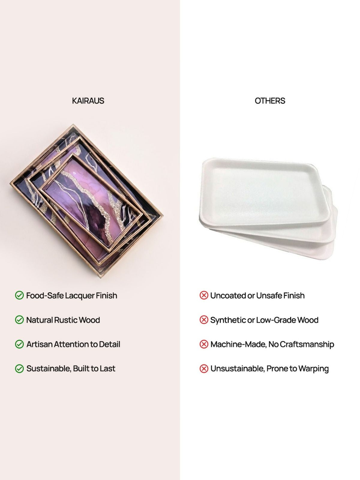 Stylish Designer Marble trays for serving snacks and drinks

