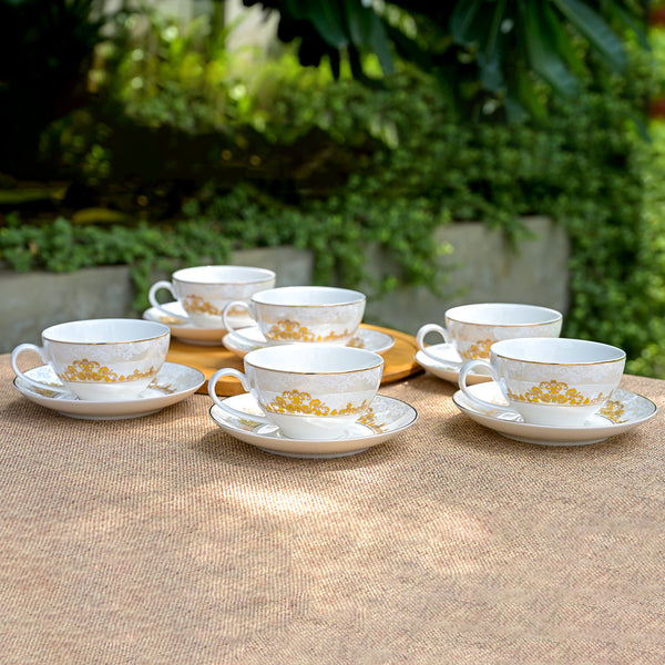 Dinara: Vintage New Fine Bone China Cup Set (Set of 6)