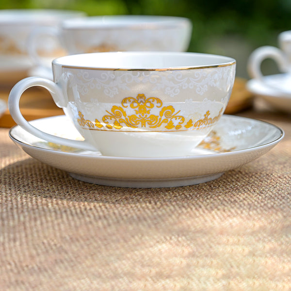 Dinara: Vintage New Fine Bone China Cup Set (Set of 6)
