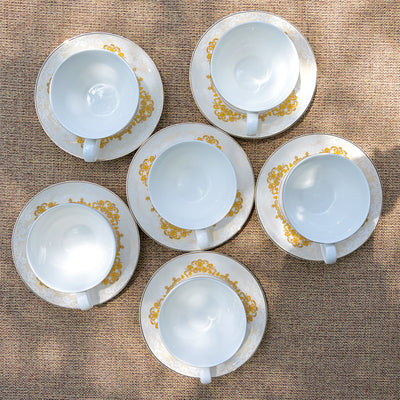 Dinara: Vintage New Fine Bone China Cup Set (Set of 6)