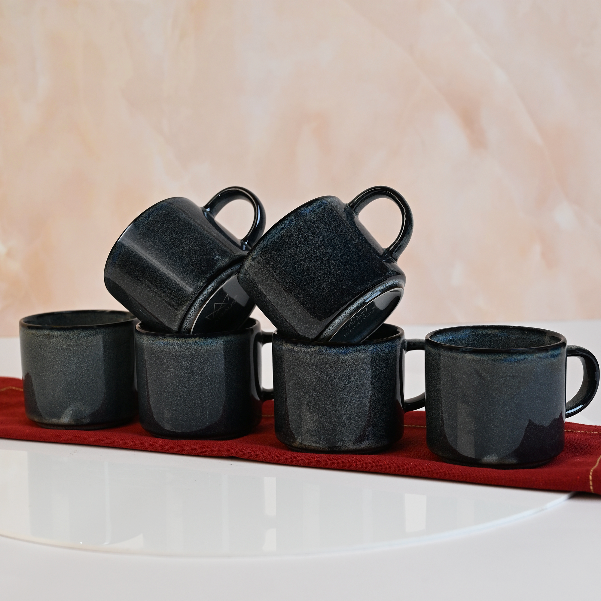 Dusky new bone china tea cups set of 6

