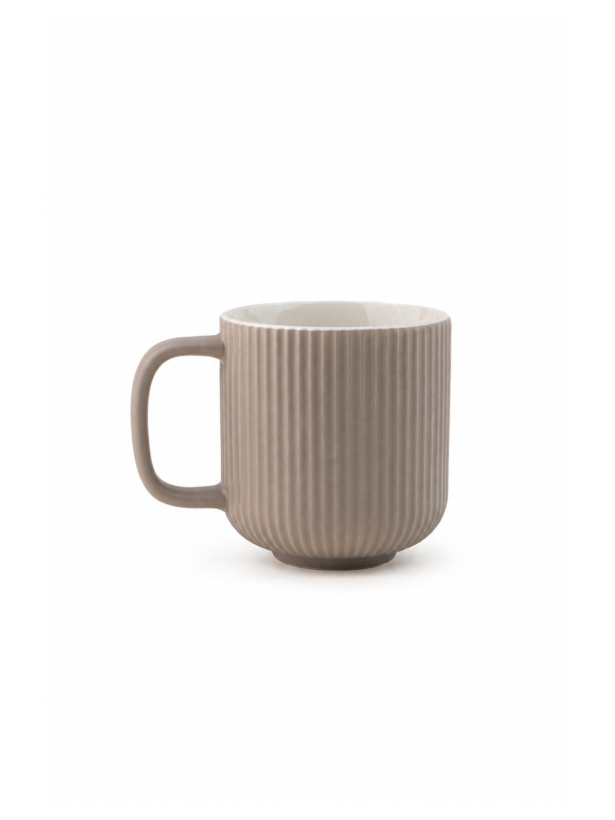 Earthy Ribbed bone china mugs for coffee and beverages

