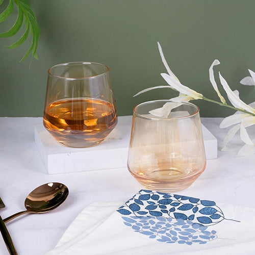 Stylish clear Scotch drinking glass
