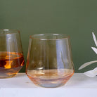 Set of 4 clear Scotch glasses for serving drinks

