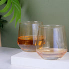 Elegant whiskey Scotch glass with clear finish

