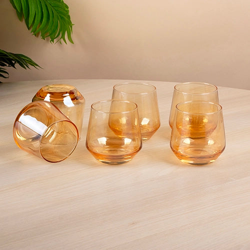 Classic Scotch glasses arranged together


