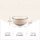 Four-piece black matte ceramic bowl set

