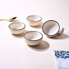 Matte black ceramic serving bowl set

