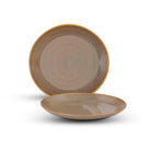 10.5 inch brown spiral dinner plate set

