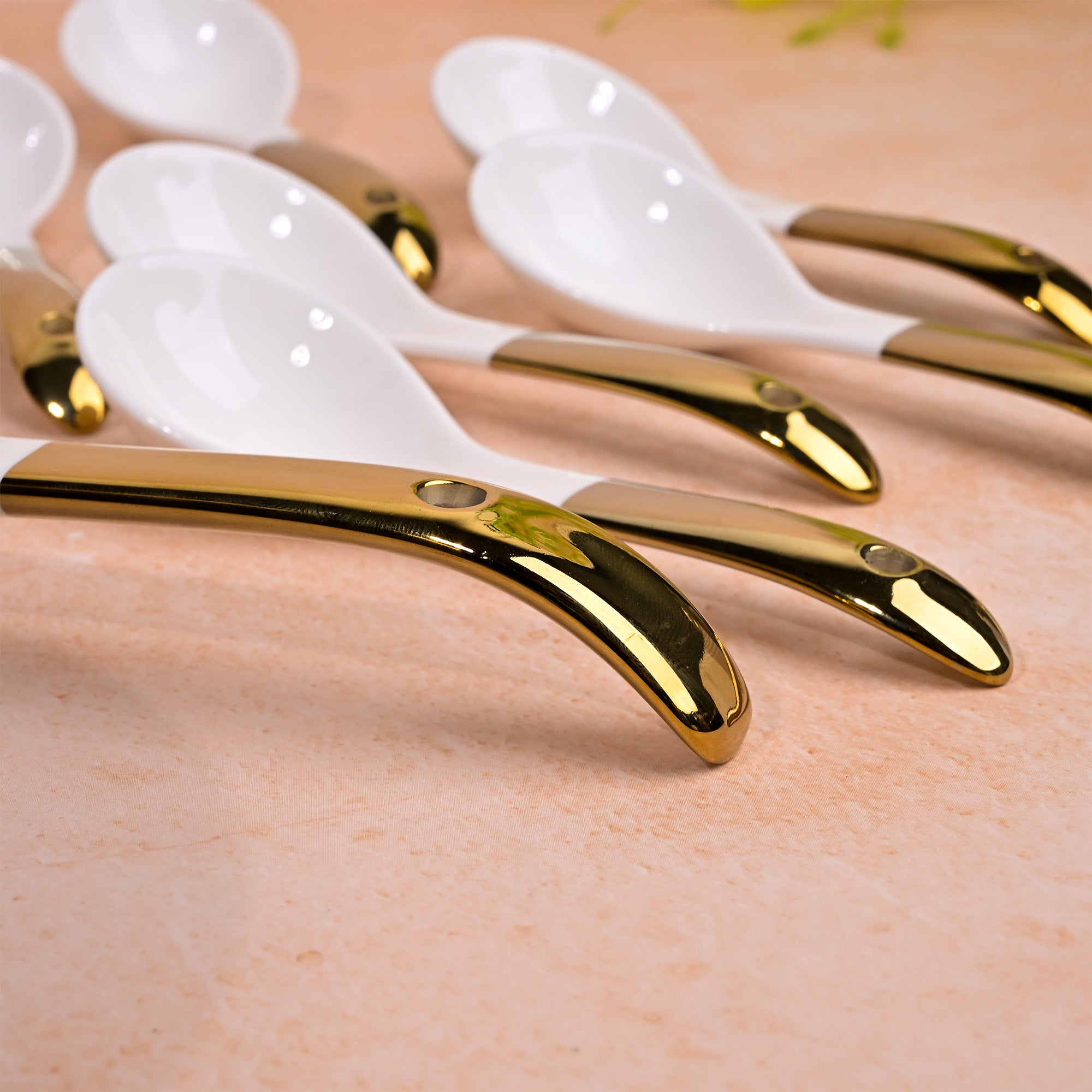 Decorative grey porcelain bowls with golden highlights

