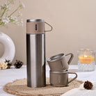Elegant stainless steel vacuum flask set with premium design

