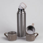 Durable stainless steel insulated flask set for travel
