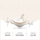 Stylish white serving bowls with coordinating spoons

