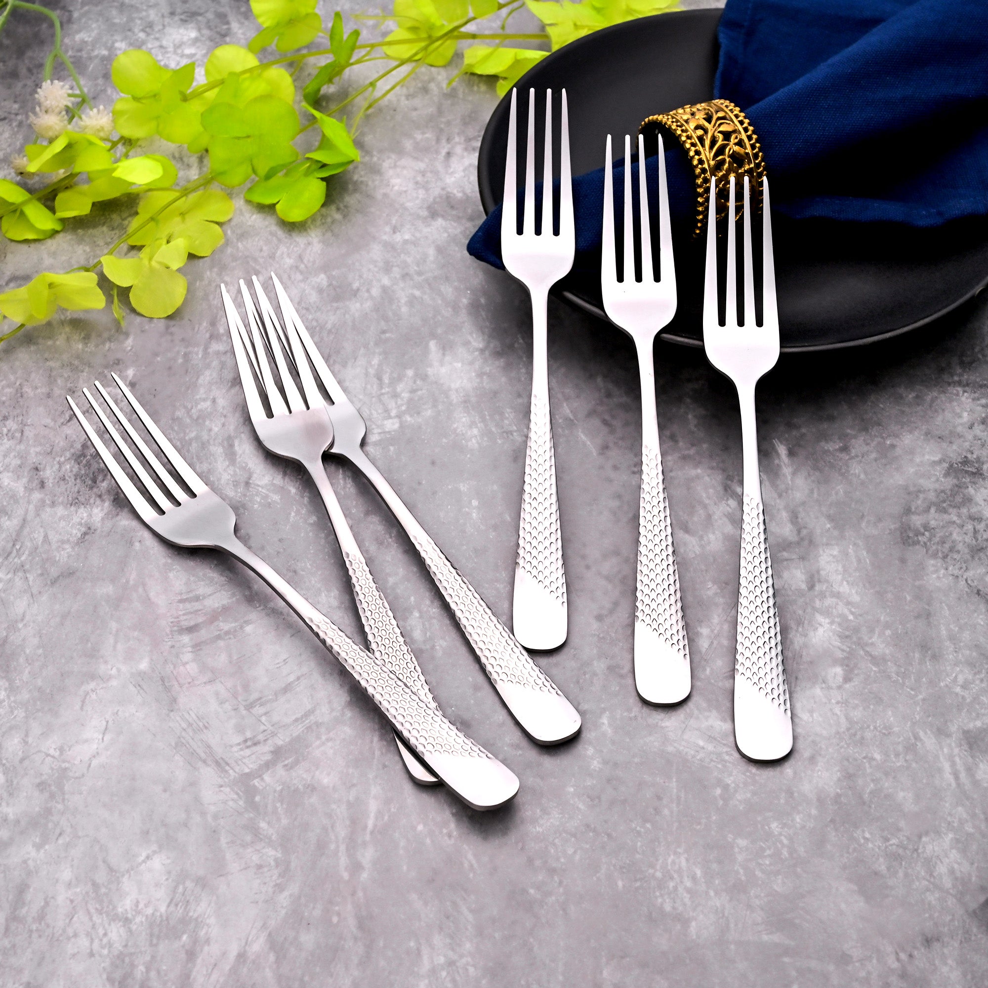 Set of 6 Elite Silver Forks for Everyday Dining

