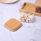 Clear glass storage containers for kitchen essentials
