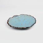 Stylish embroidered blue serving dish


