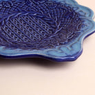 Handmade navy blue embroidered serving platter

