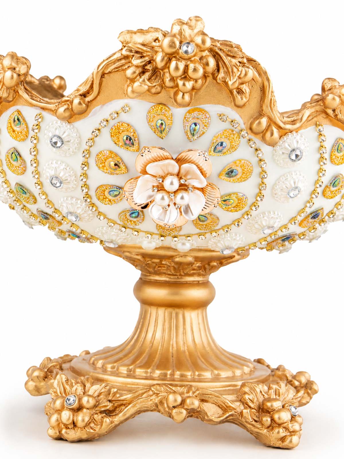Decorative Empress fruit basket featuring intricate ornamental detailing

