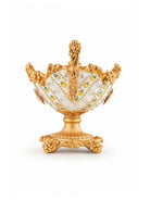 Close-up of detailed craftsmanship on the Empress decorative fruit basket


