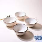 Enchanted ivory ceramic bowl set of 4

