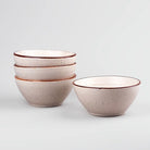Decorative ivory ceramic bowls set of 4

